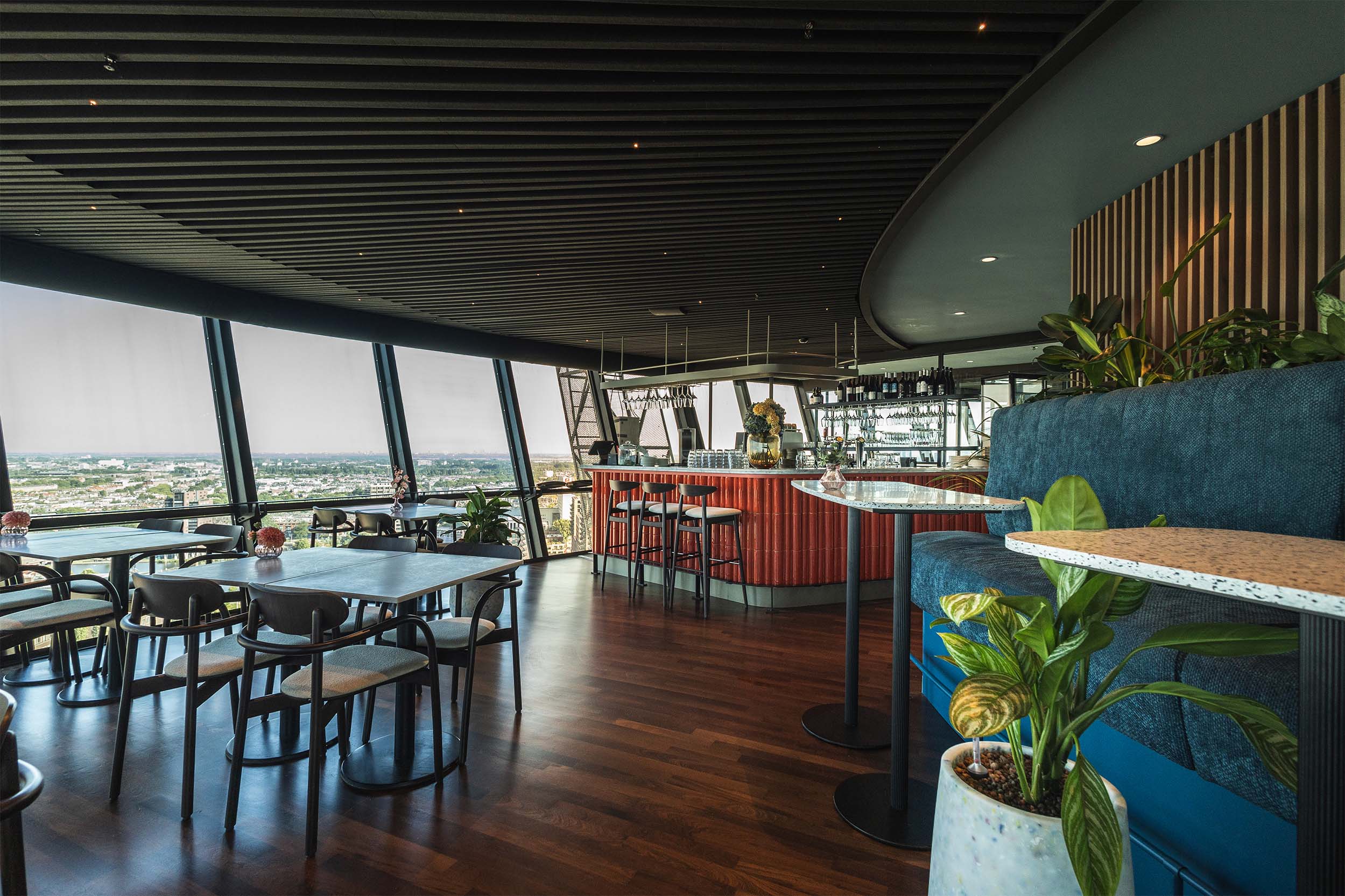 Restaurant in the Euromast in Rotterdam, furnished by Interiora