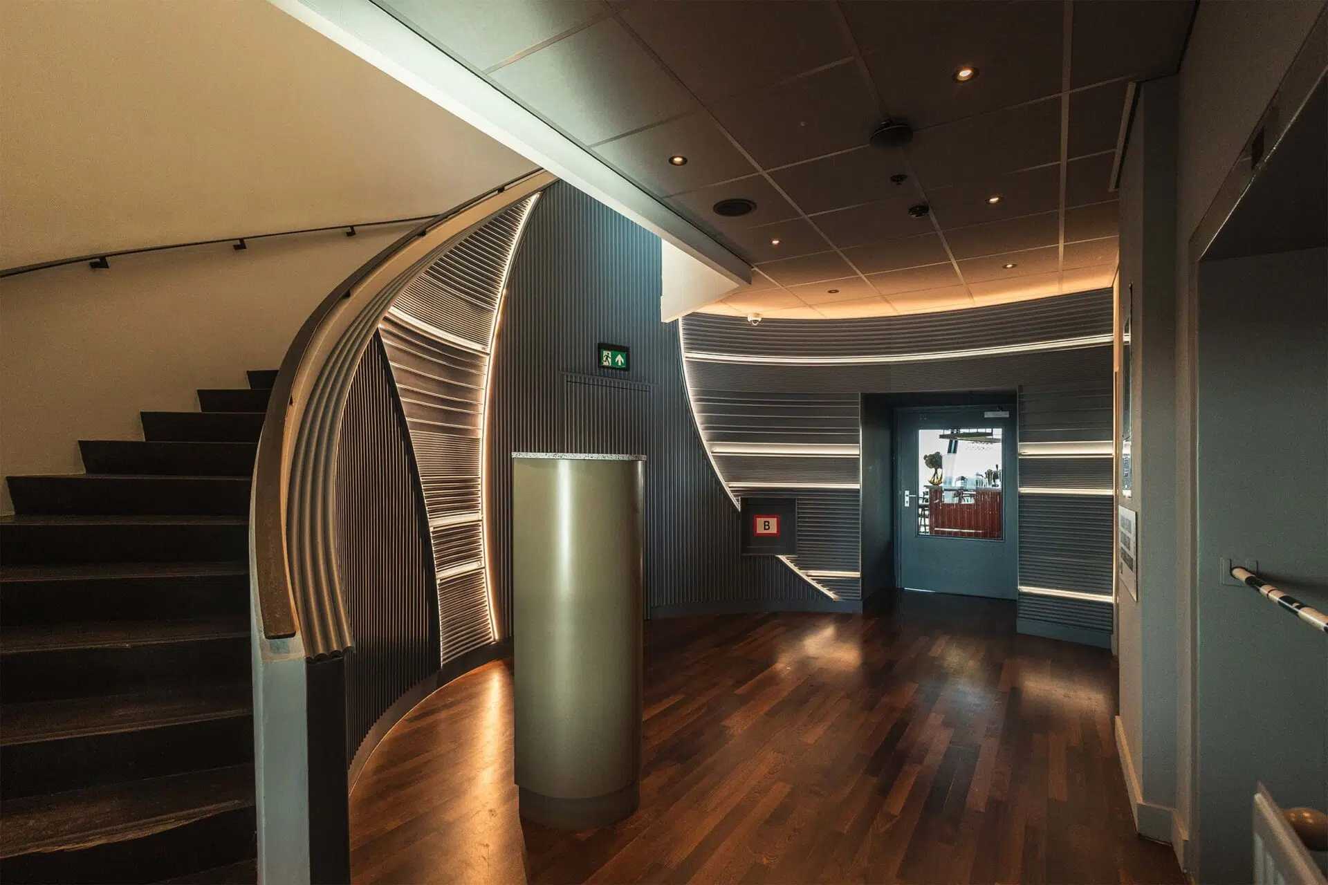 Finished restaurant interior in the Euromast in Rotterdam